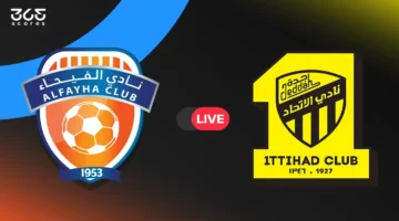 مباشر مباراة الاتحاد والفيحاء في الدوري السعودي 2025/2026: فرص التأهل والمعركة التكتيكية بين الفريقين
